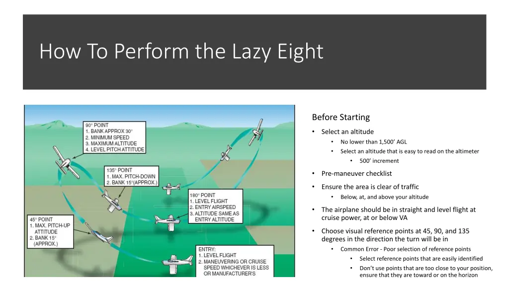 how to perform the lazy eight 1