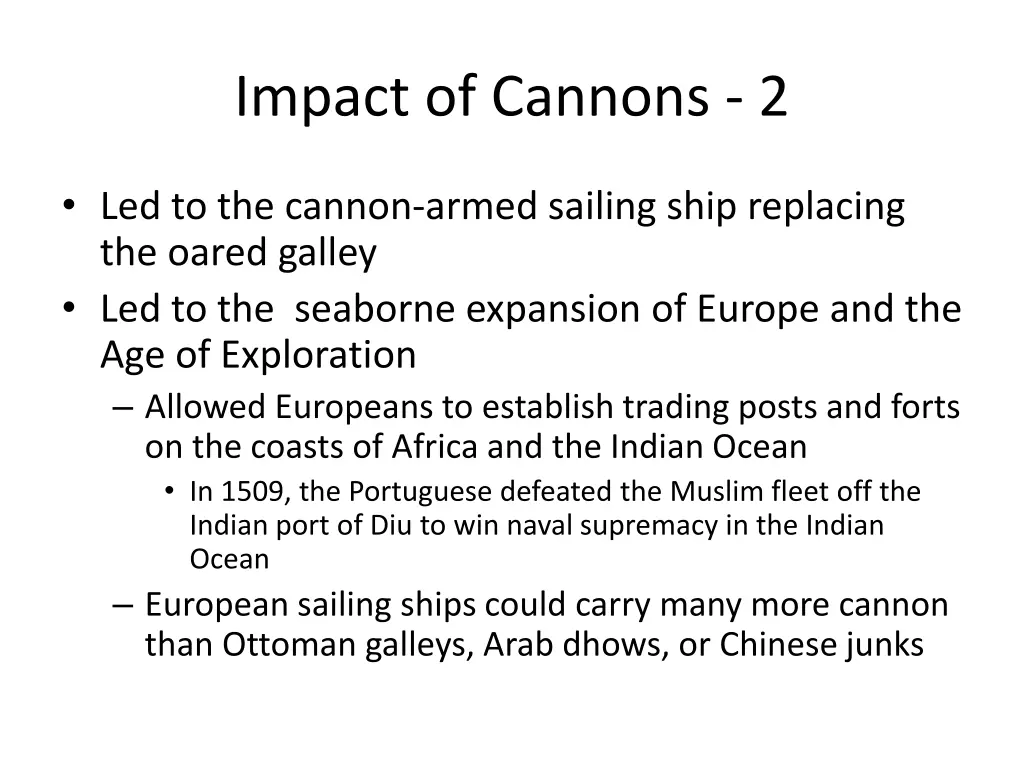 impact of cannons 2