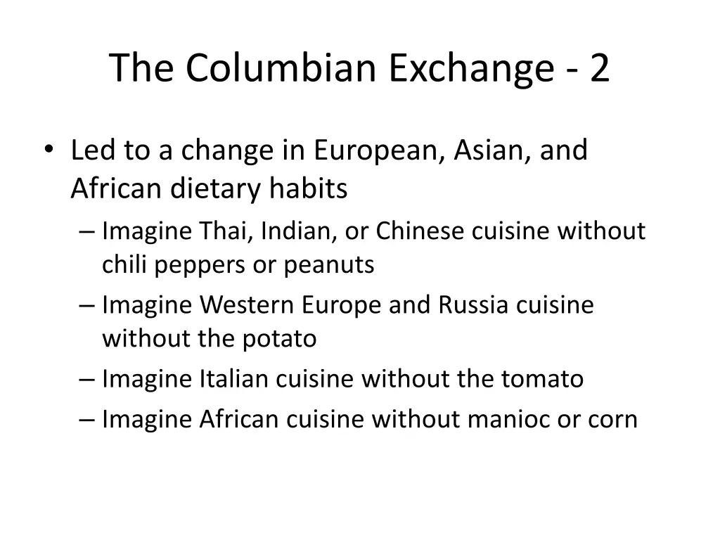 the columbian exchange 2