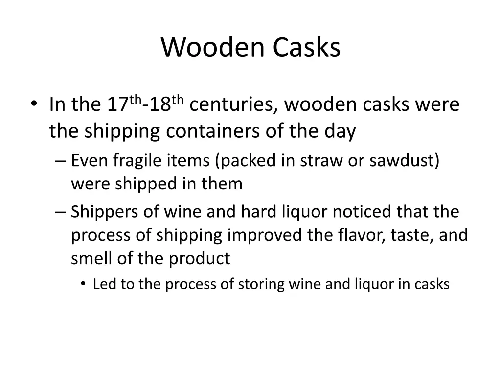 wooden casks