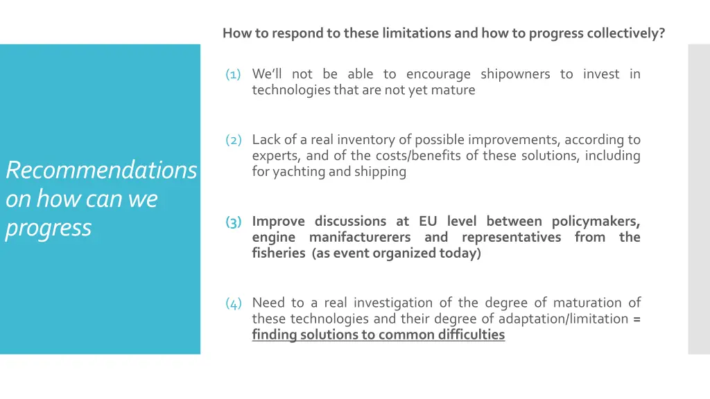 how to respond to these limitations