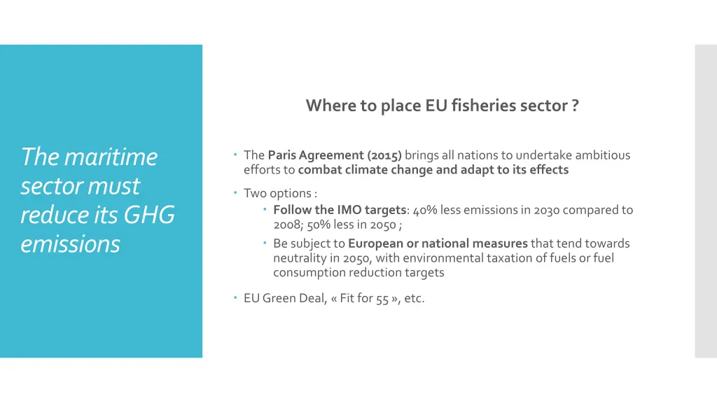 whereto place eu fisheries sector