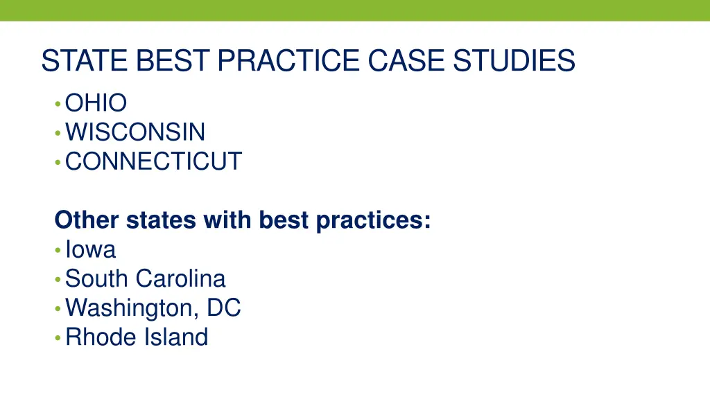 state best practice case studies