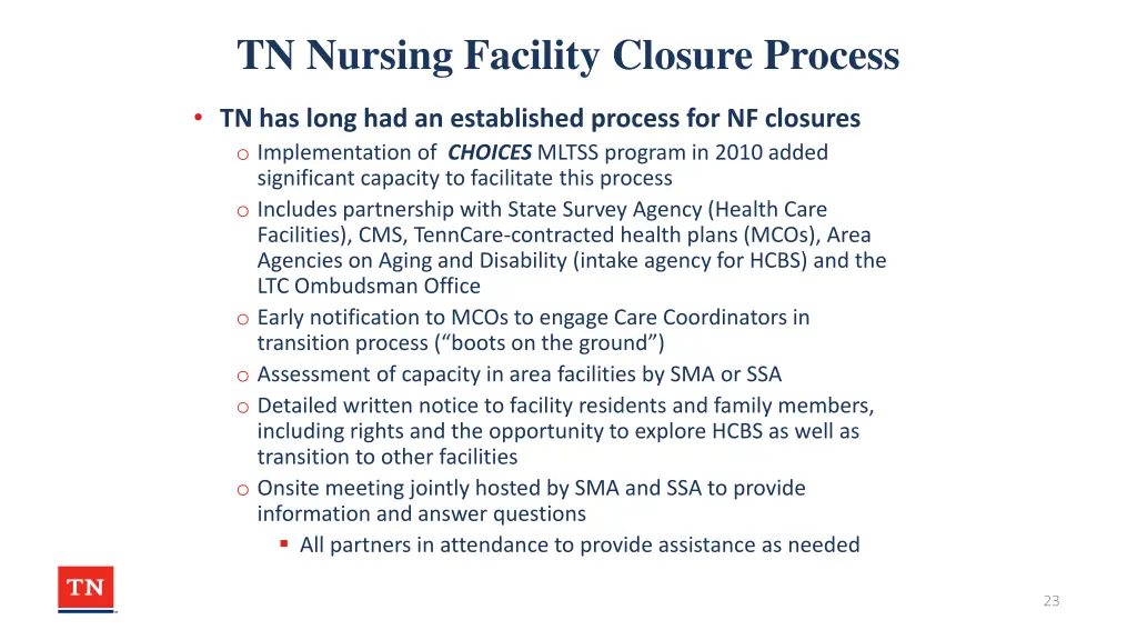 tn nursing facility closure process