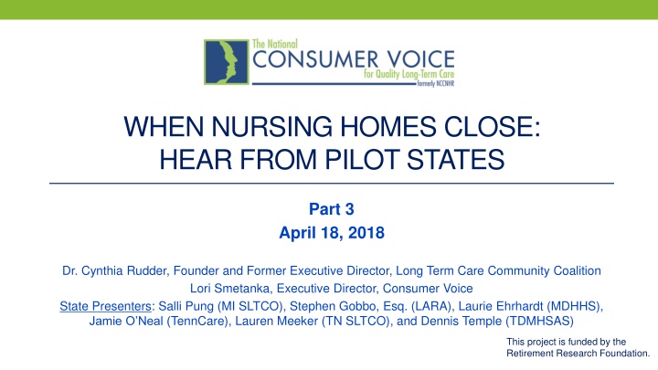 when nursing homes close hear from pilot states