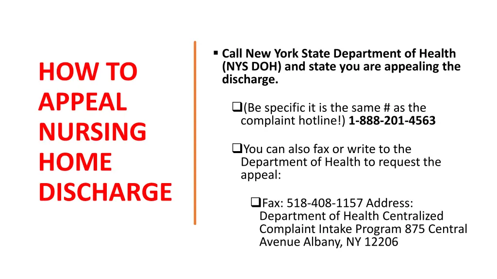 call new york state department of health