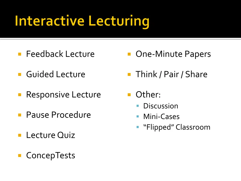 feedback lecture