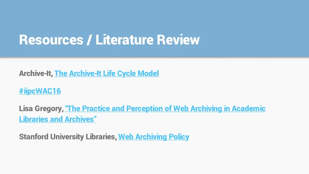 resources literature review