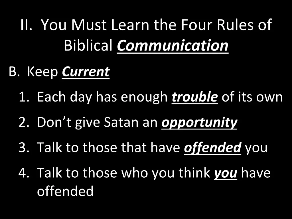 ii you must learn the four rules of biblical 1