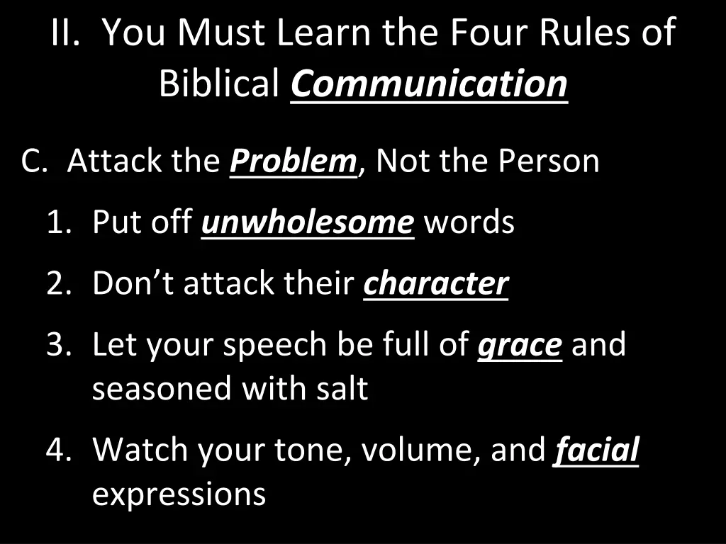 ii you must learn the four rules of biblical 2