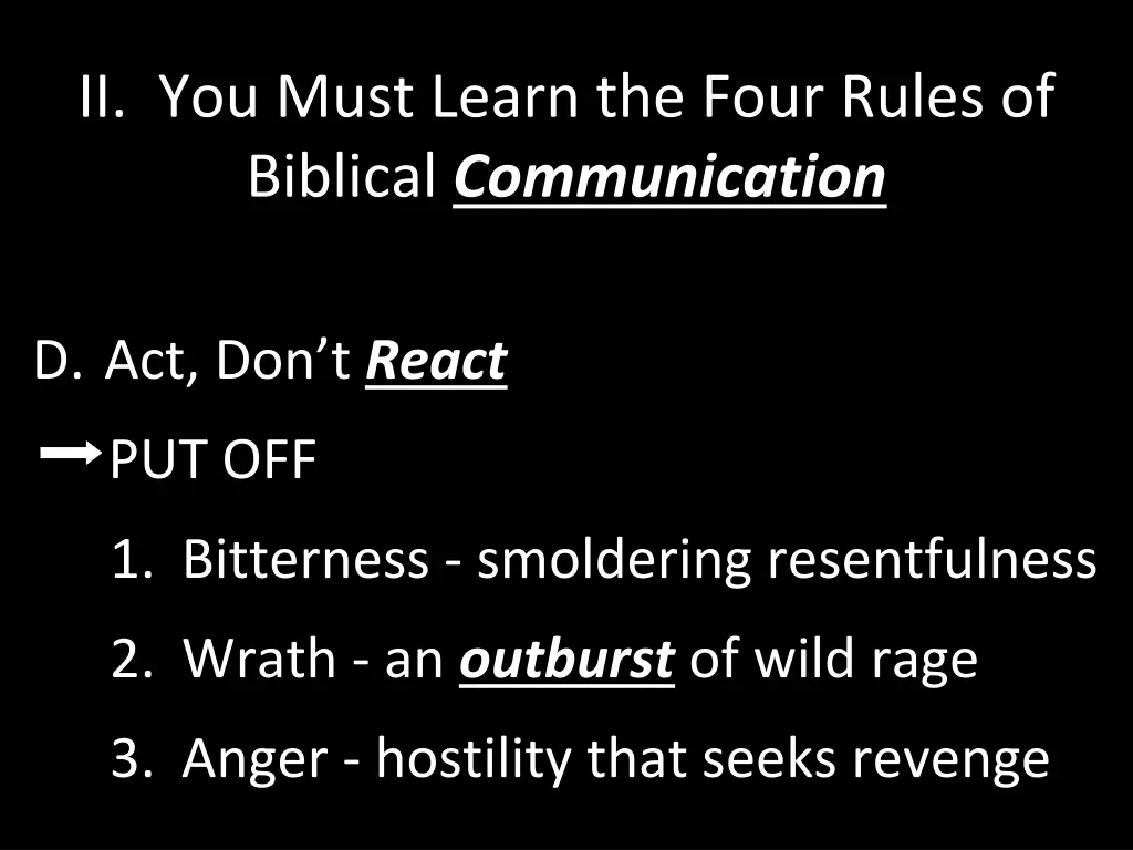 ii you must learn the four rules of biblical 3