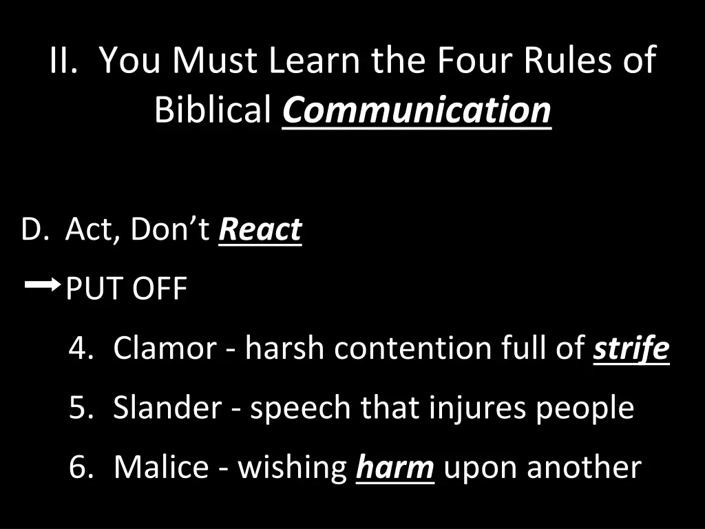 ii you must learn the four rules of biblical 4