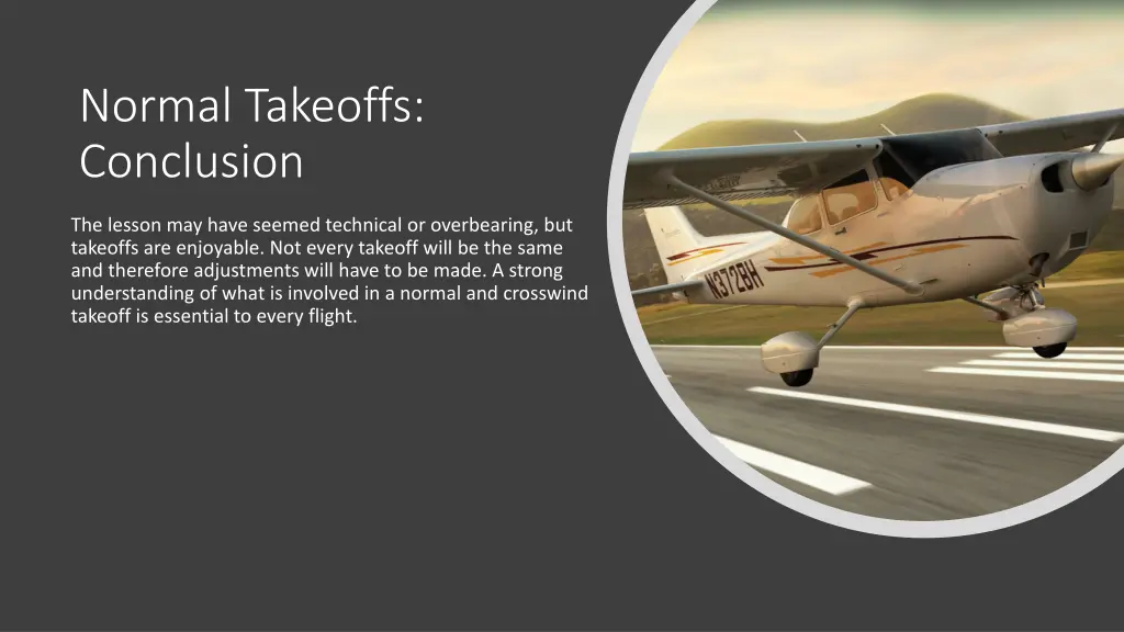 normal takeoffs conclusion