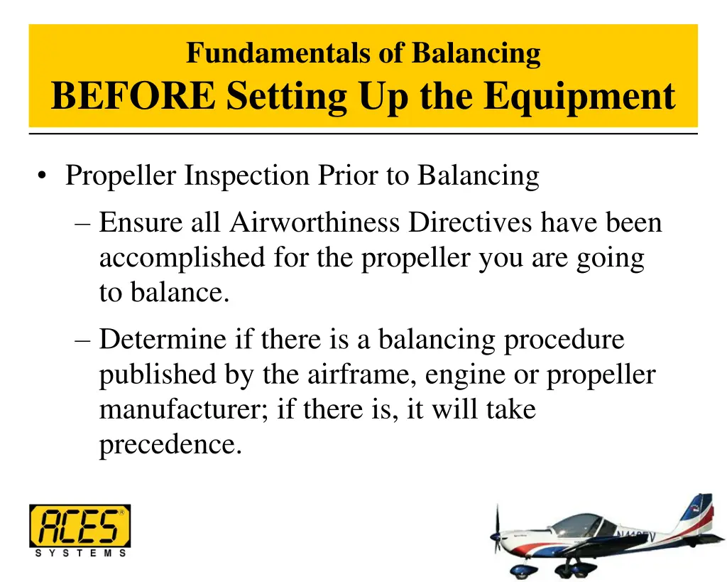 fundamentals of balancing before setting