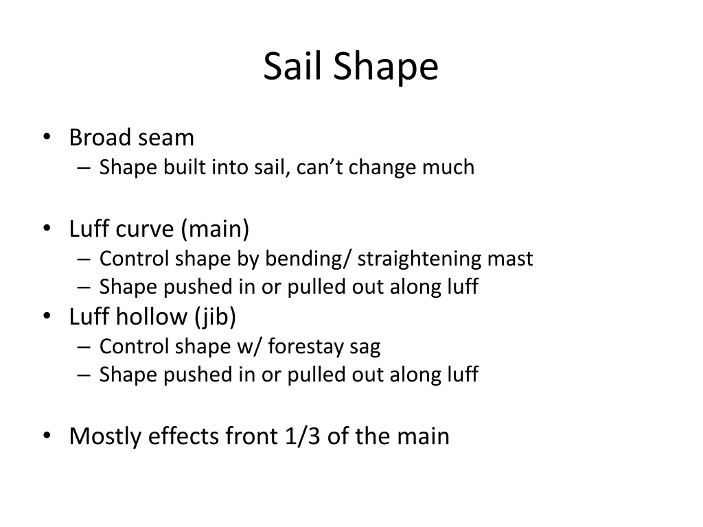 sail shape