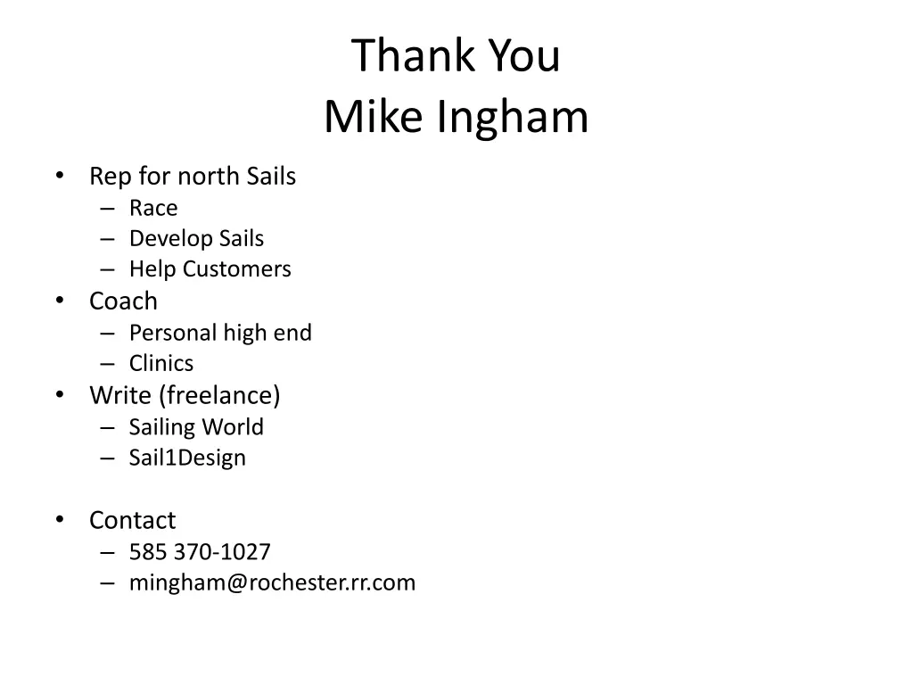 thank you mike ingham