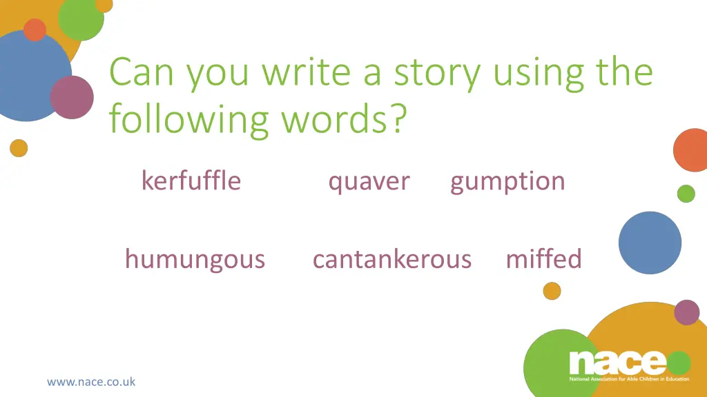 can you write a story using the following words 2