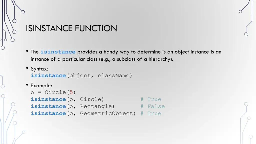 isinstance function