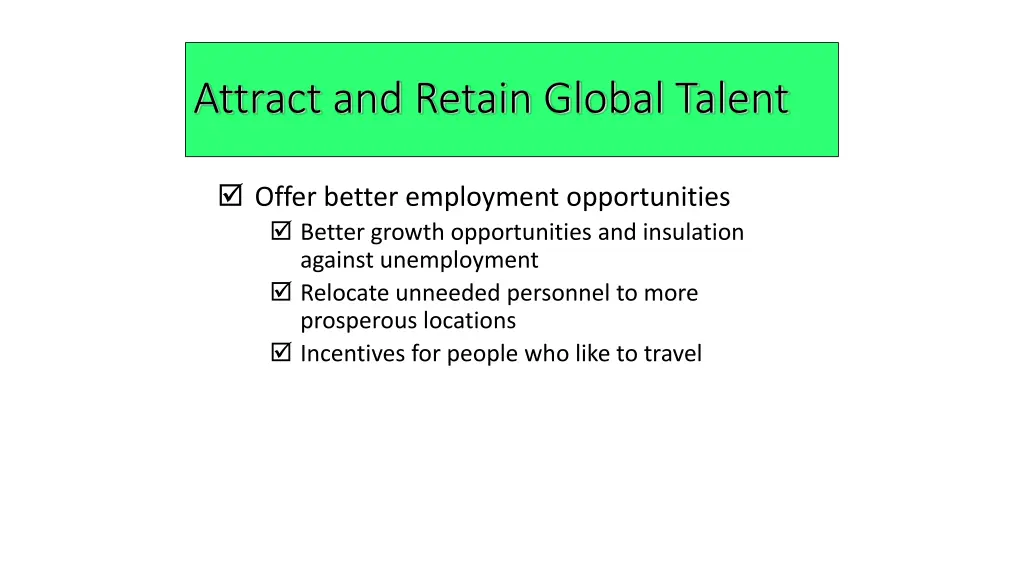 attract and retain global talent