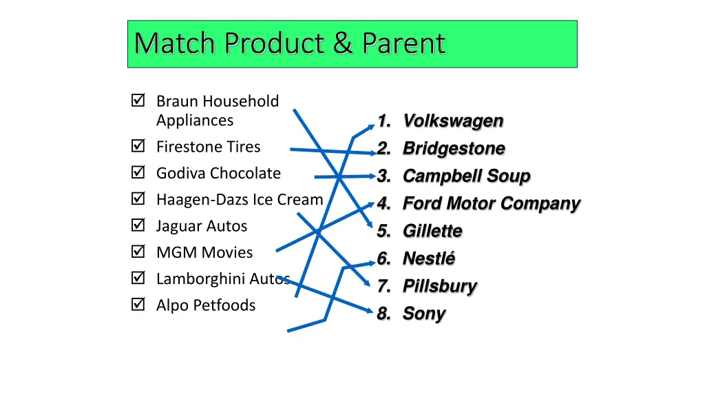 match product parent 1