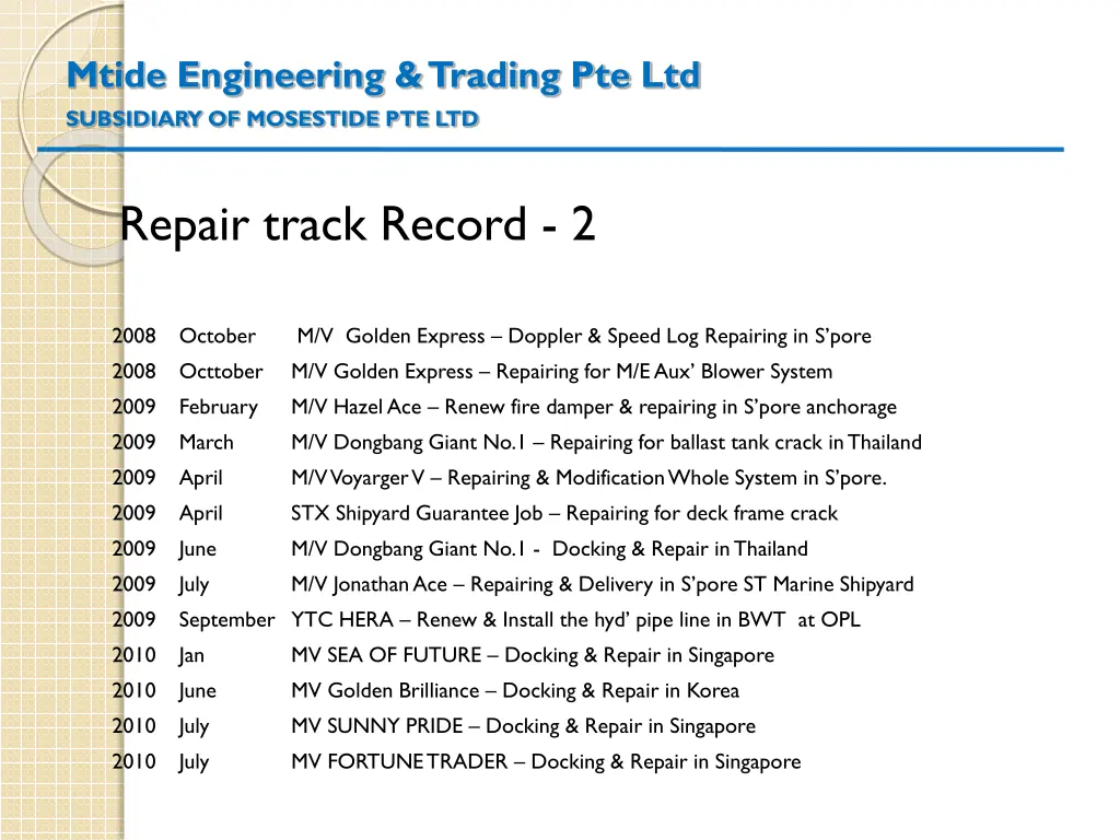 mtide engineering trading pte ltd subsidiary 1