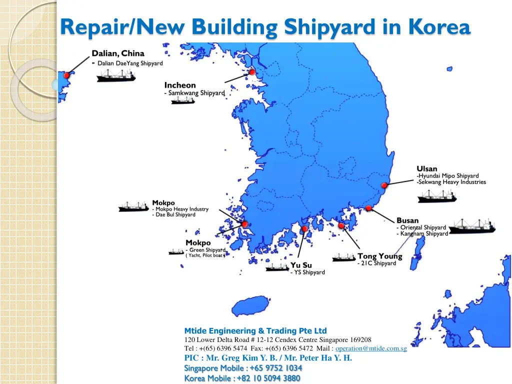 repair new building shipyard in korea