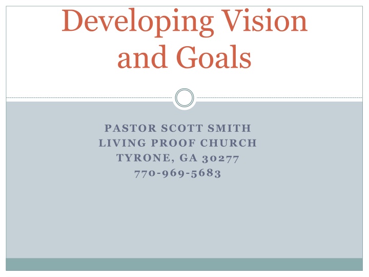 developing vision and goals