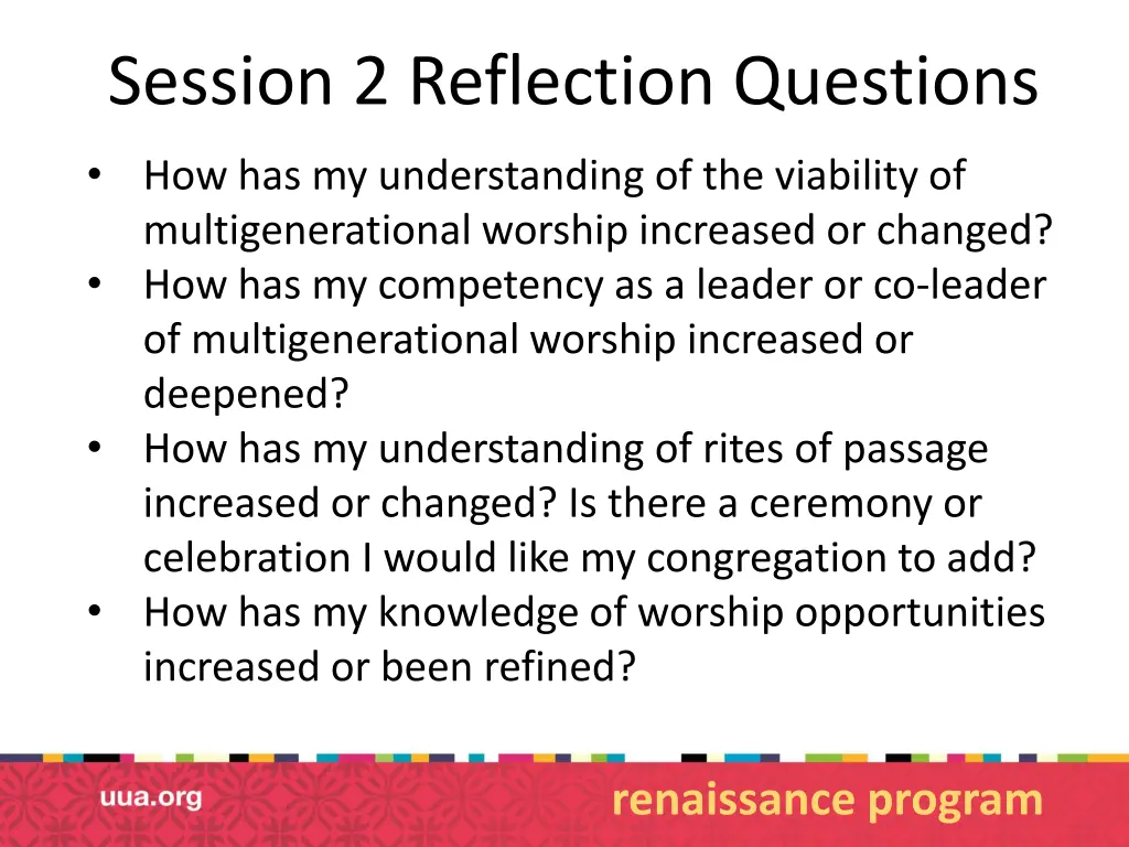 session 2 reflection questions