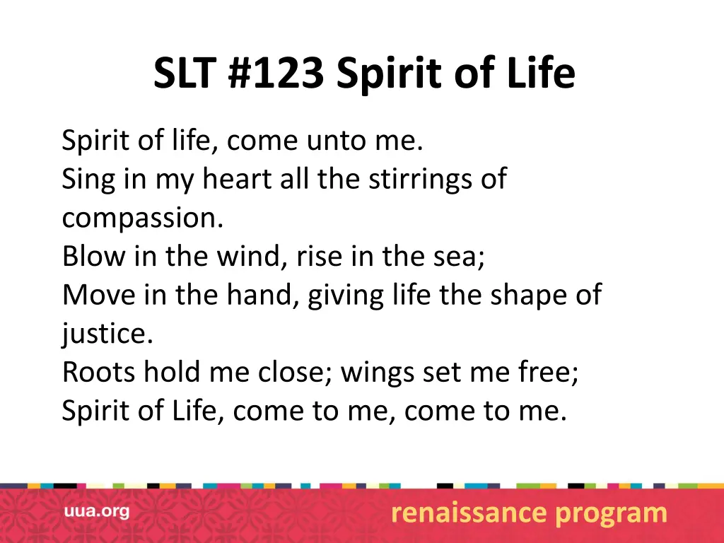 slt 123 spirit of life