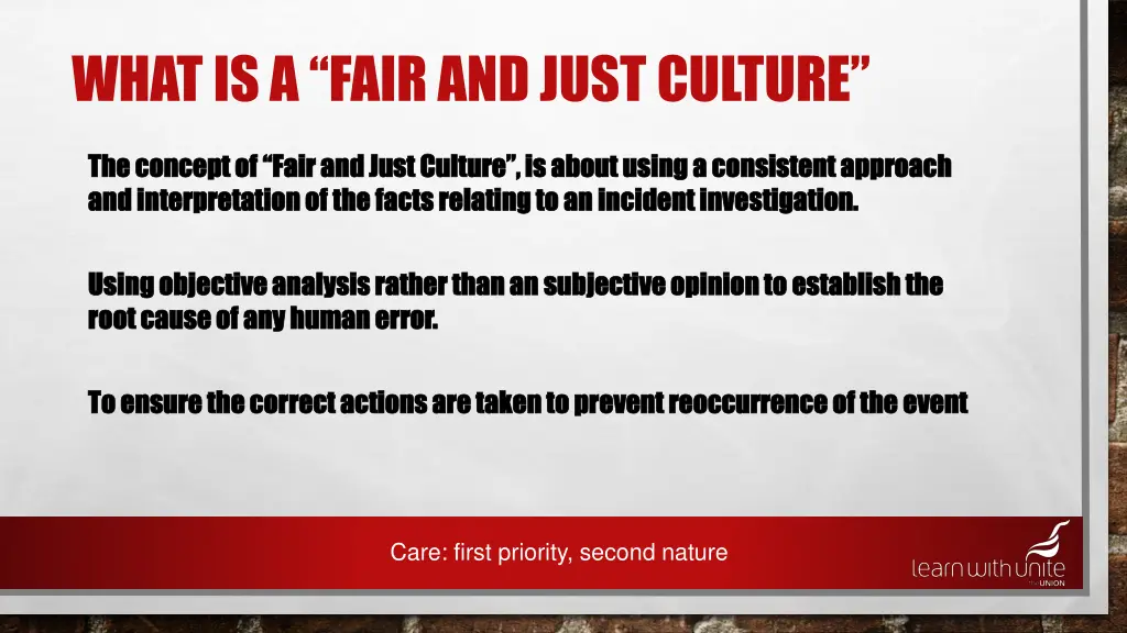 what is a fair and just culture