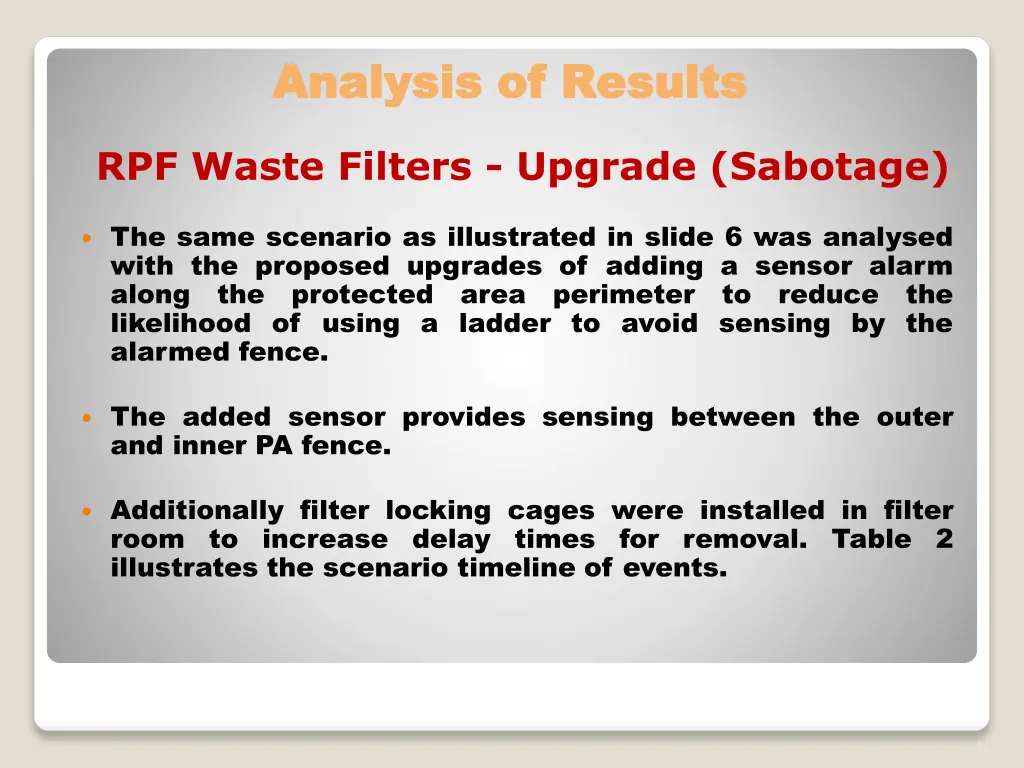 analysis of results analysis of results 1