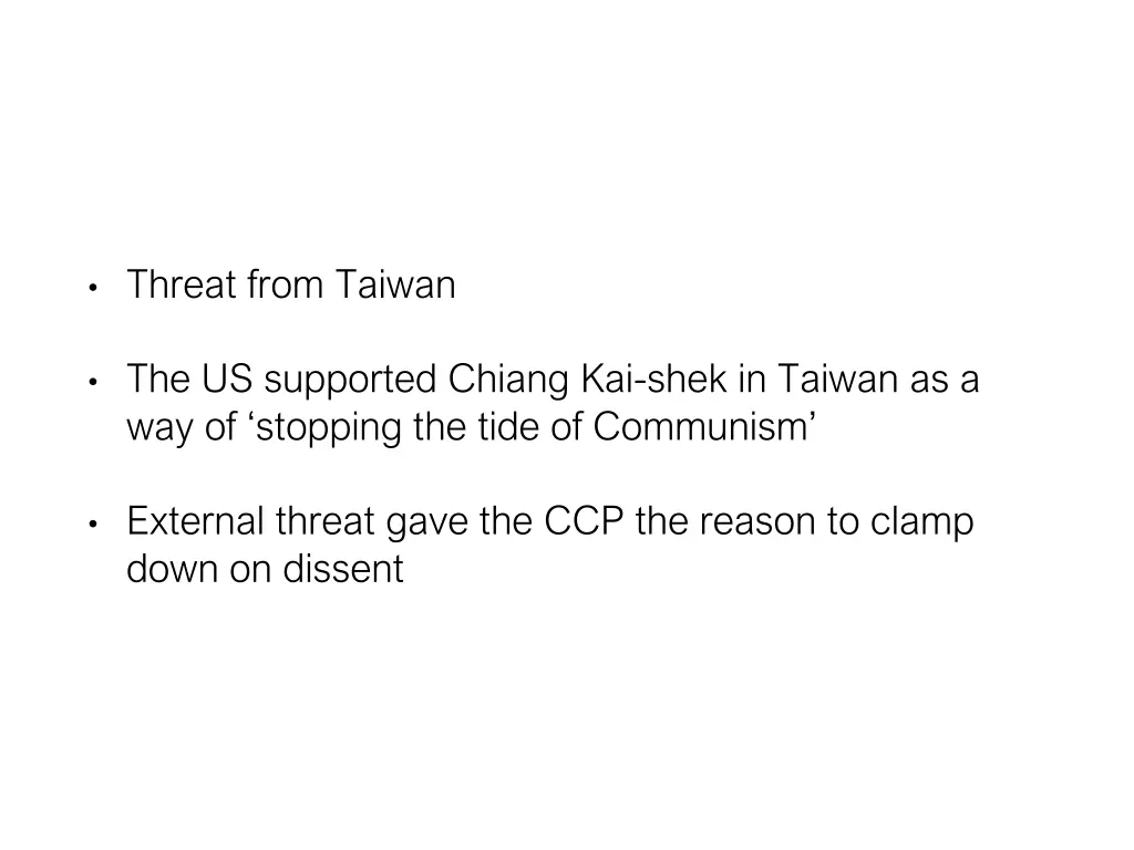 threat from taiwan