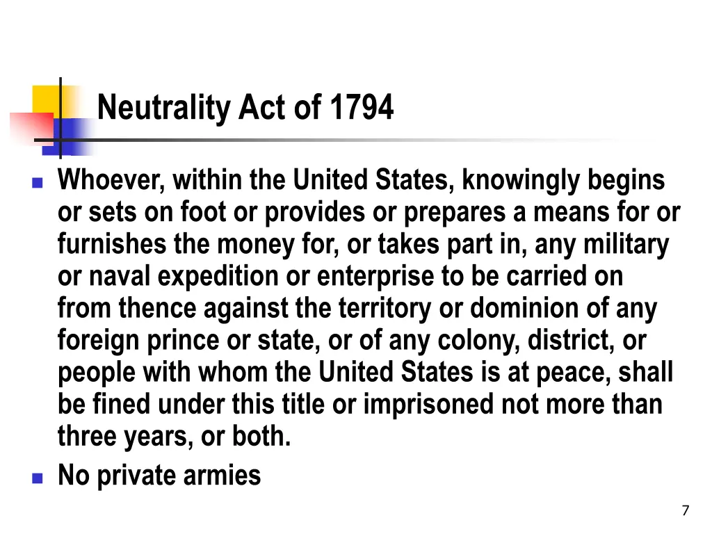 neutrality act of 1794