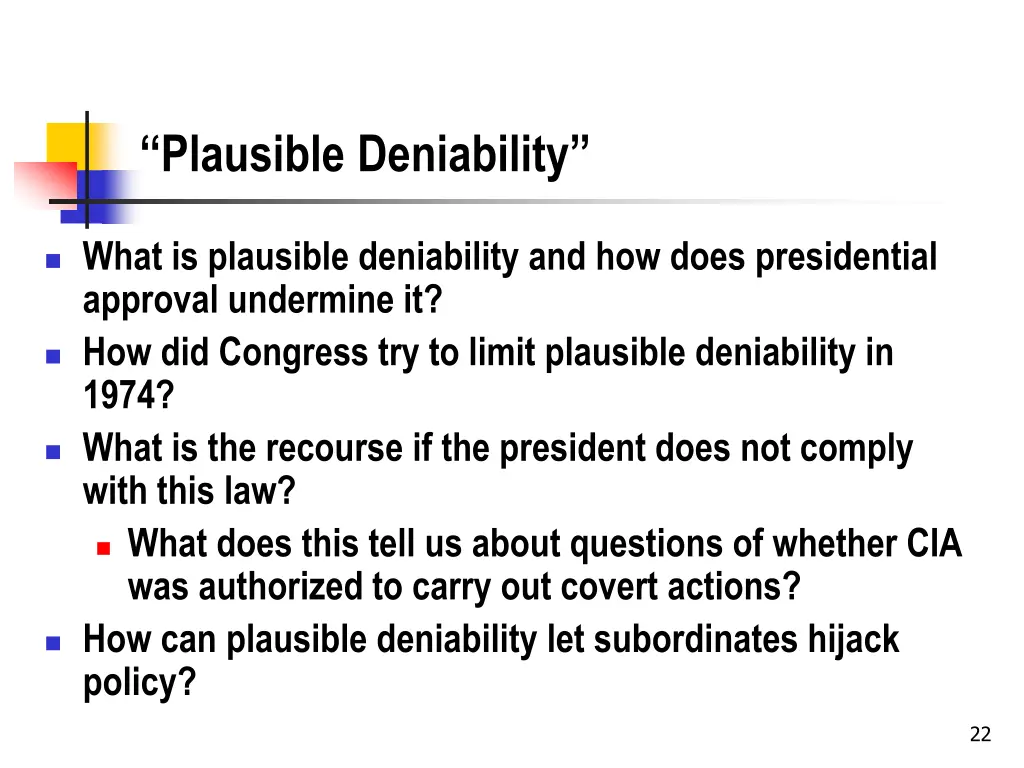 plausible deniability