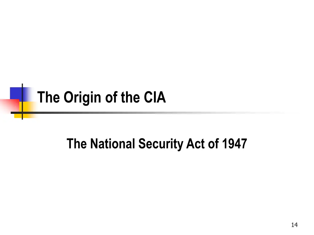 the origin of the cia