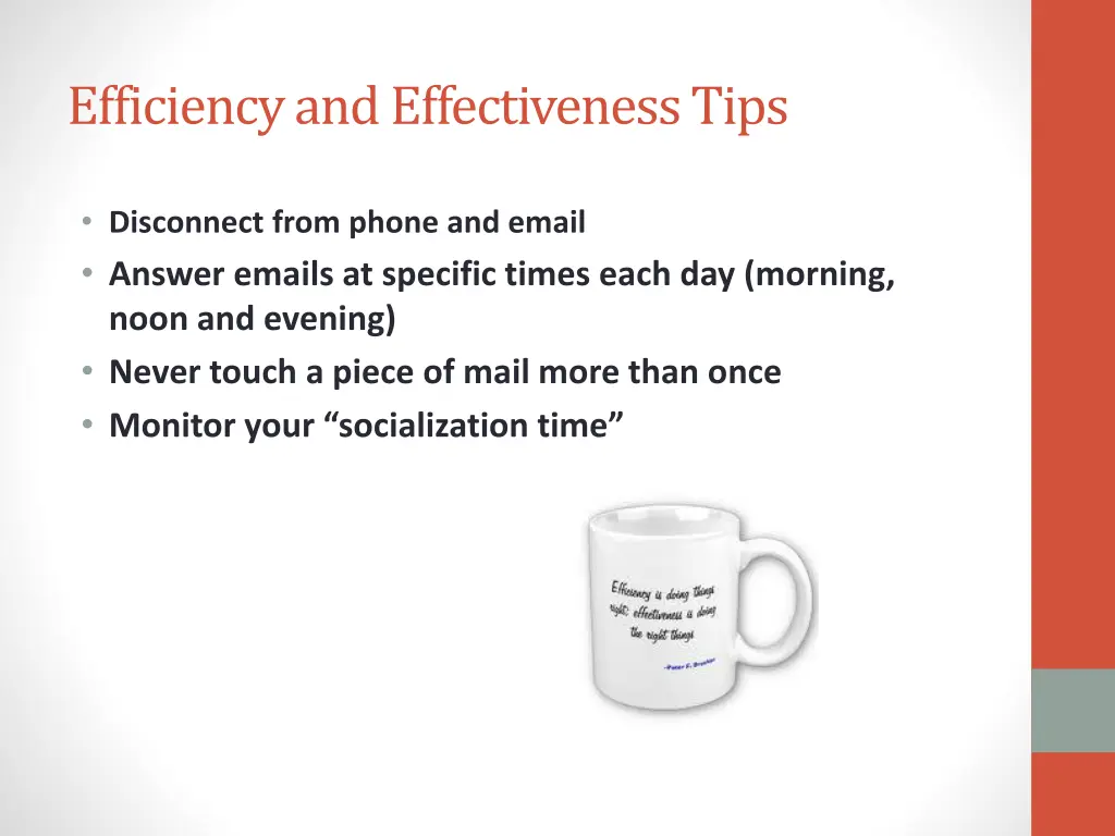 efficiency and effectiveness tips