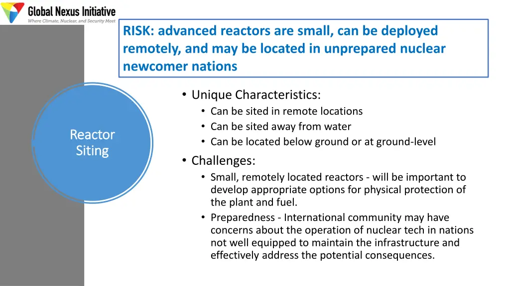 risk advanced reactors are small can be deployed