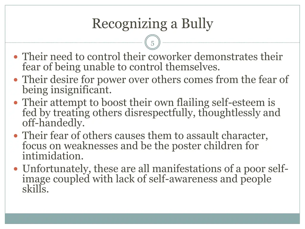 recognizing a bully 3