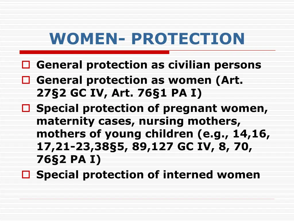 women protection