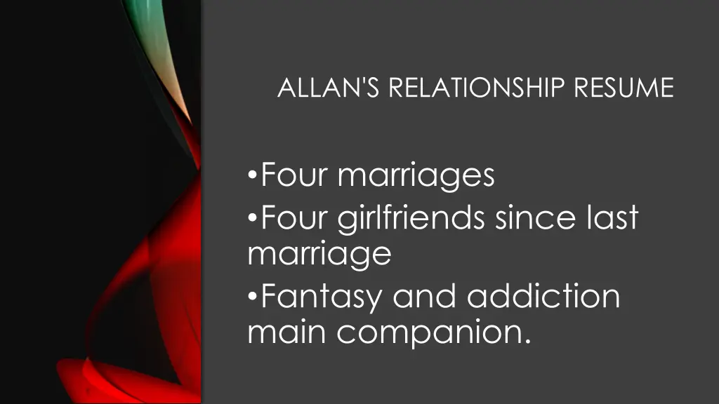 allan s relationship resume