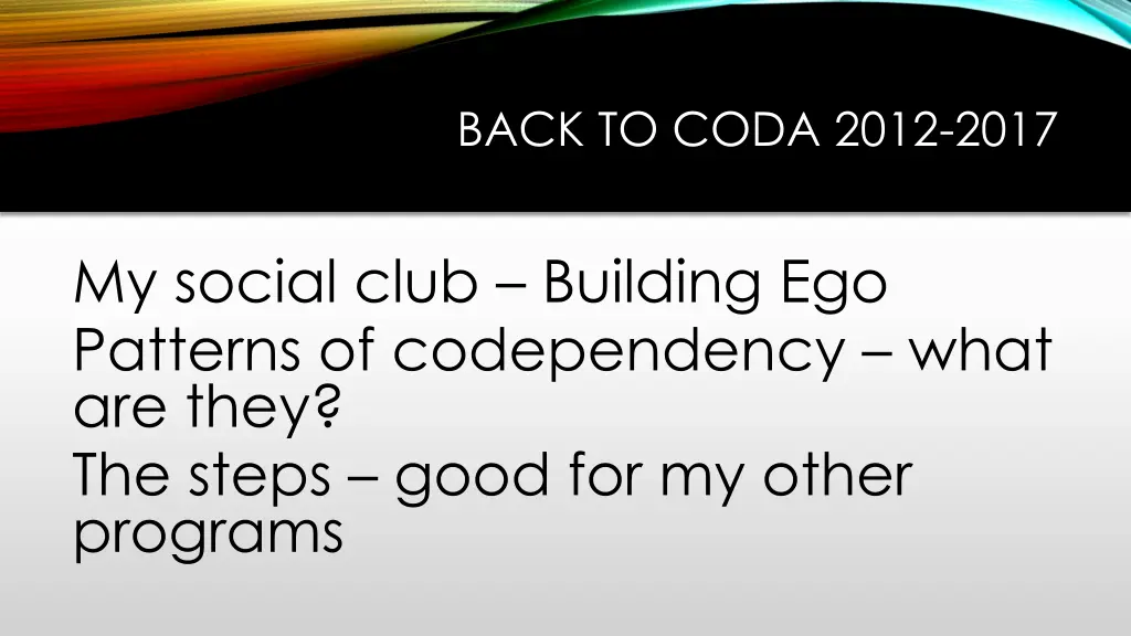 back to coda 2012 2017