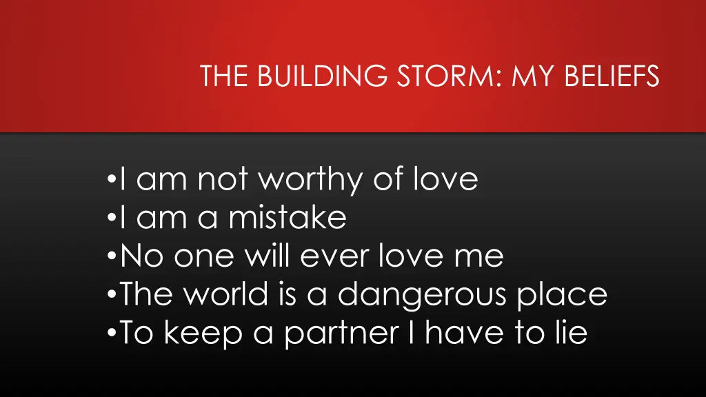 the building storm my beliefs