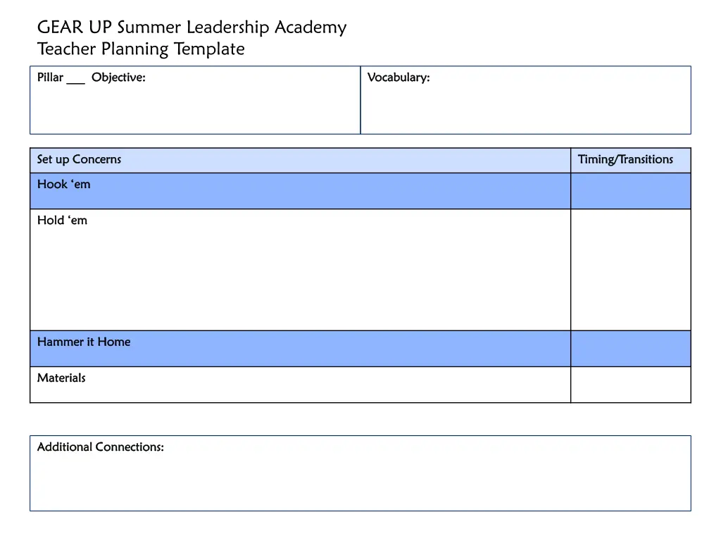 gear up summer leadership academy teacher