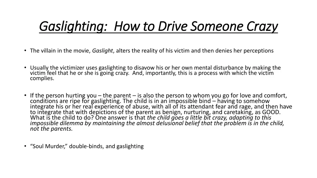 gaslighting how to drive someone crazy