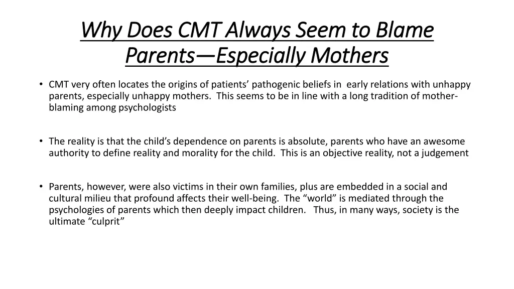 why does cmt always seem to blame why does