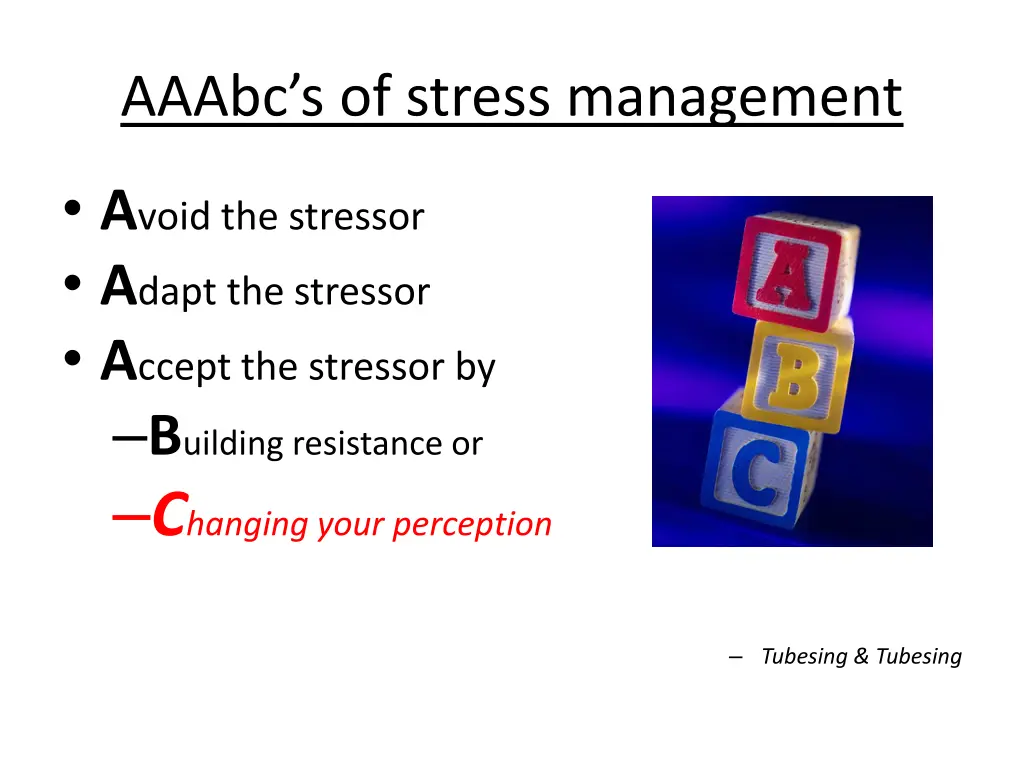 aaabc s of stress management