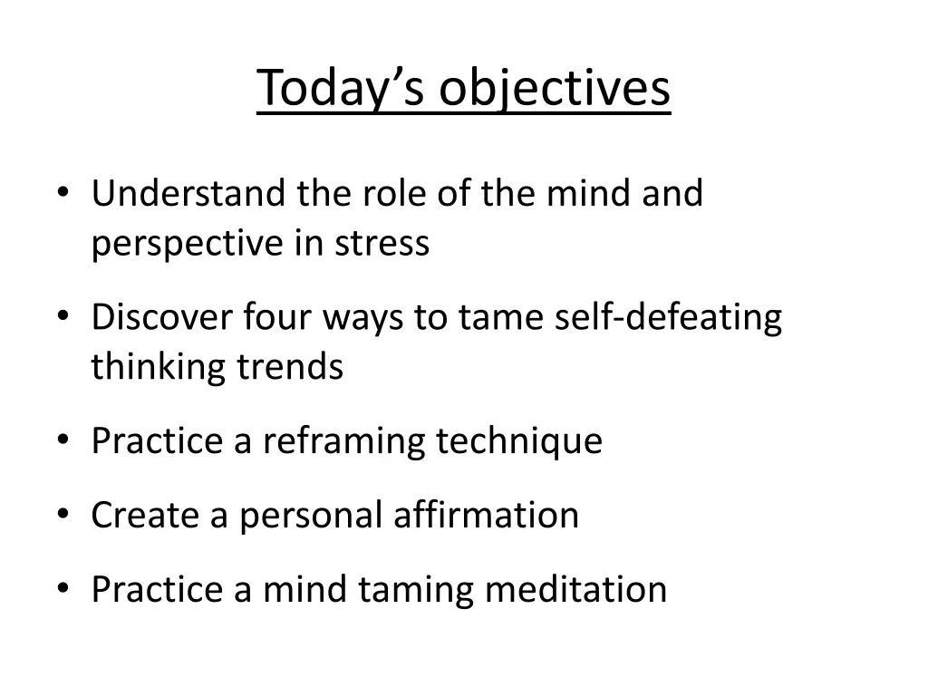 today s objectives