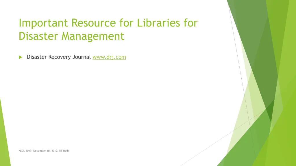 important resource for libraries for disaster