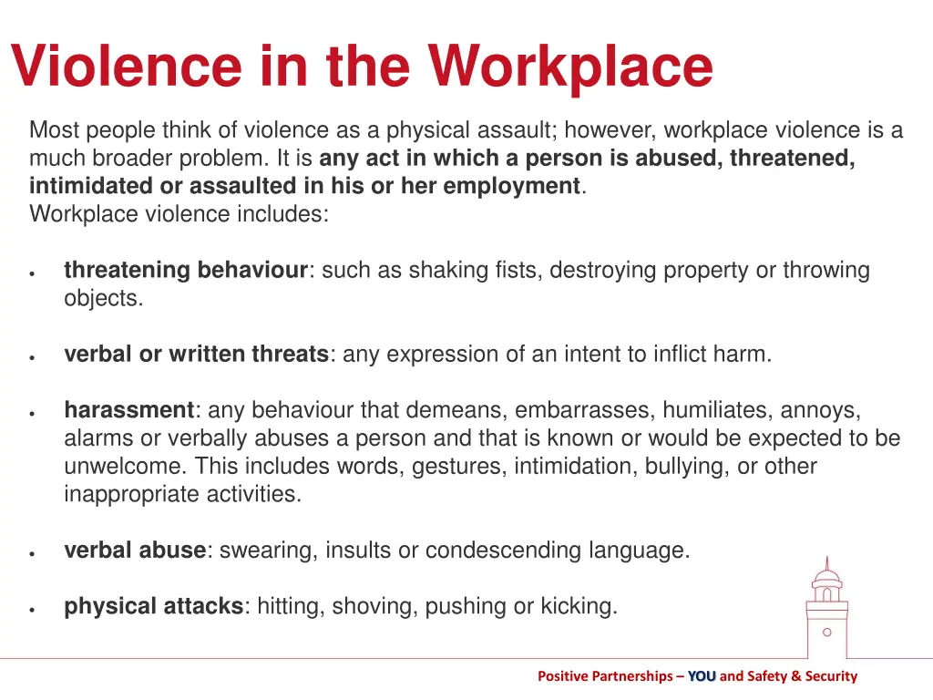 violence in the workplace