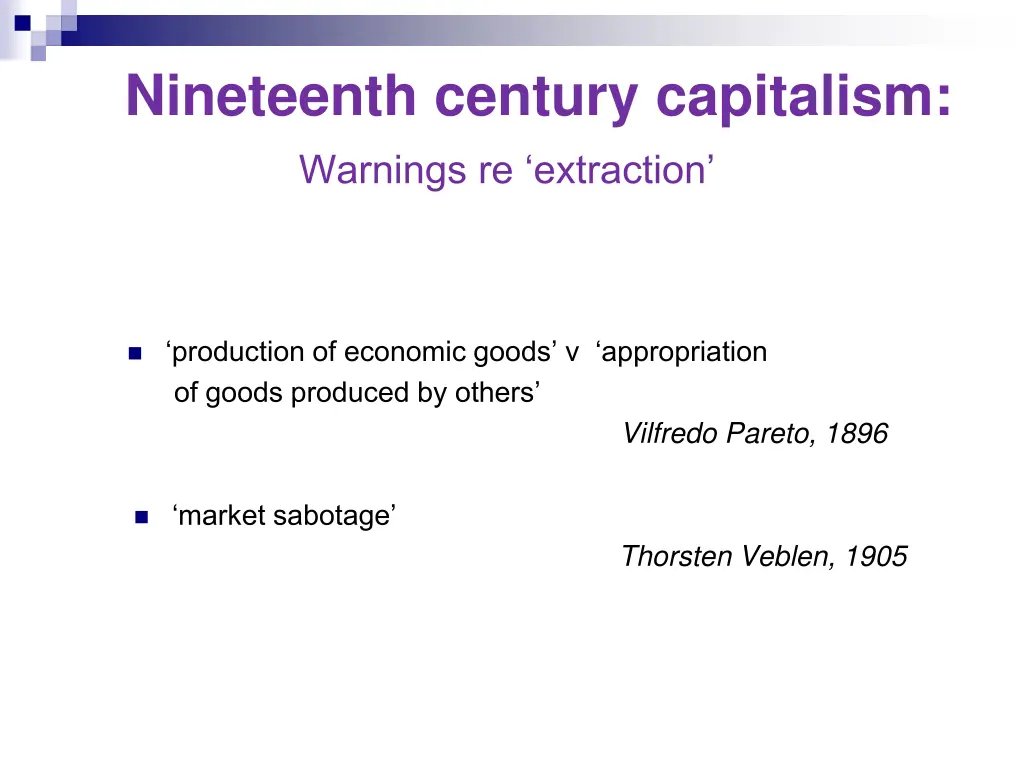 nineteenth century capitalism warnings